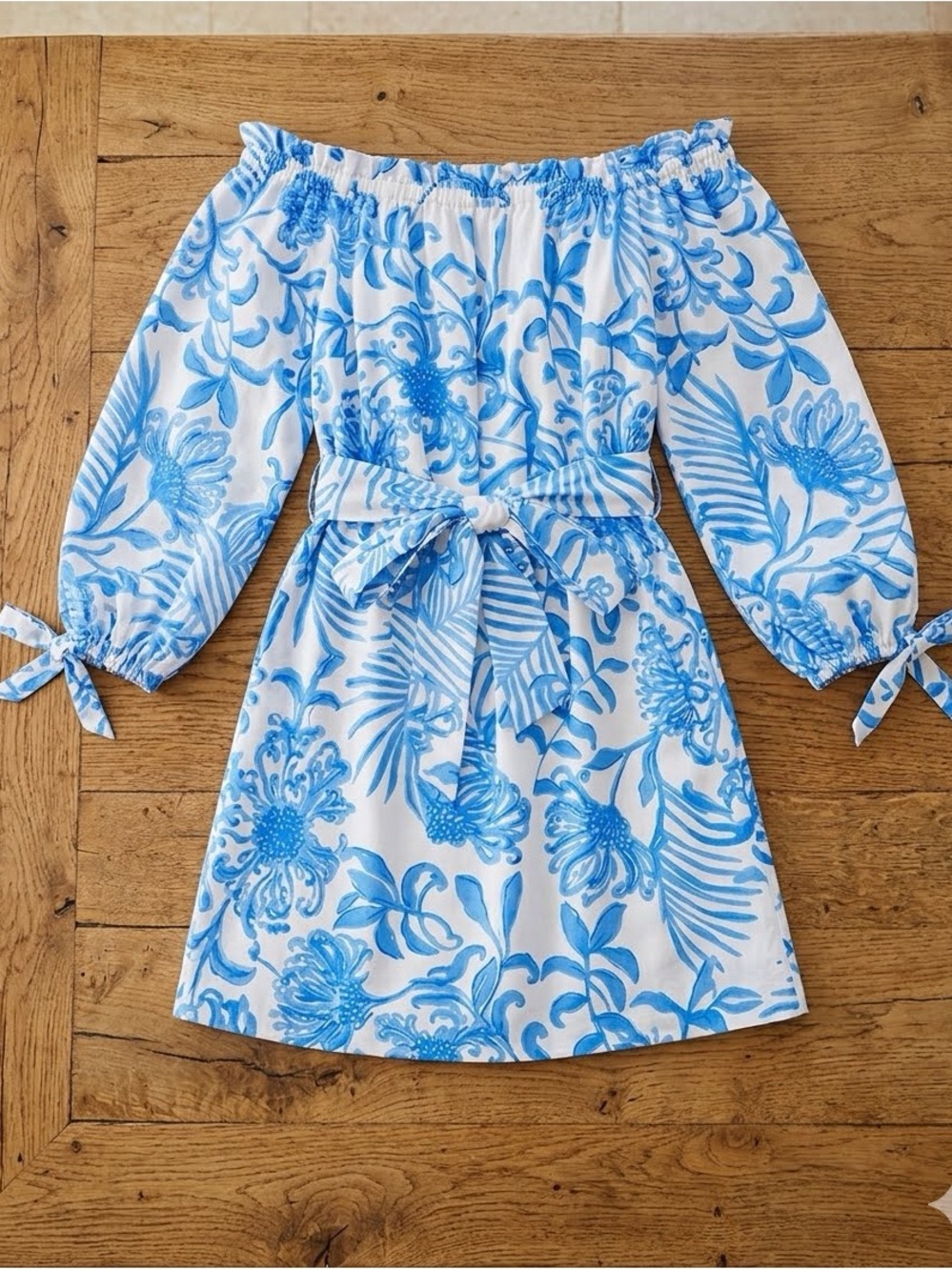 Like New Lilly Pulitzer Jamielynn Off-The-Shoulder Dress - Size Large